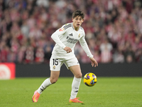 Arda Guler attacking midfield of Real Madrid and Turkey during the La Liga match between Athletic Club and Real Madrid CF at Estadio de San...