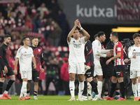 Kylian Mbappe centre-forward of Real Madrid and France after losing the La Liga match between Athletic Club and Real Madrid CF at Estadio de...