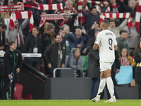 Kylian Mbappe centre-forward of Real Madrid and France after losing the La Liga match between Athletic Club and Real Madrid CF at Estadio de...