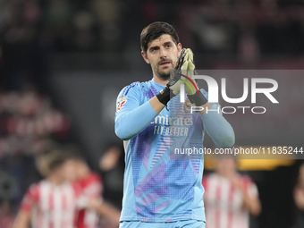 Thibaut Courtois goalkeeper of Real Madrid and Belgium after losing the La Liga match between Athletic Club and Real Madrid CF at Estadio de...