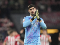 Thibaut Courtois goalkeeper of Real Madrid and Belgium after losing the La Liga match between Athletic Club and Real Madrid CF at Estadio de...