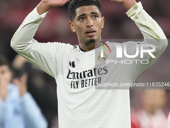 Jude Bellingham central midfield of Real Madrid and England after losing the La Liga match between Athletic Club and Real Madrid CF at Estad...