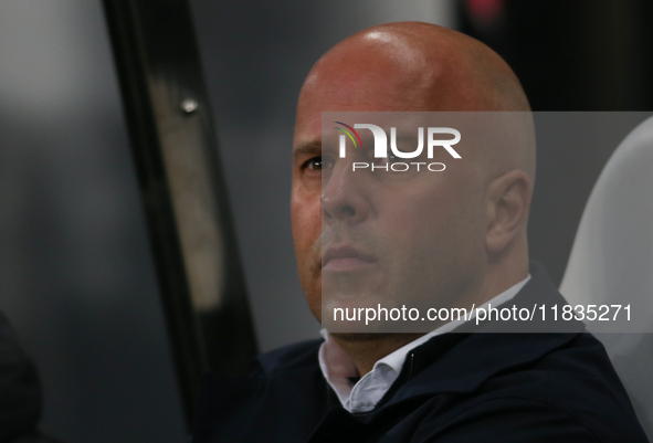 Liverpool Manager Arne Slot is present during the Premier League match between Newcastle United and Liverpool at St. James's Park in Newcast...