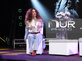 Spanish singer Rosario Flores attends the press conference to promote the Rosario Flores Tour at La Maraka Show Center in Mexico City, Mexic...