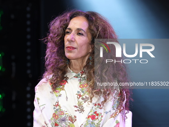 Spanish singer Rosario Flores attends the press conference to promote the Rosario Flores Tour at La Maraka Show Center in Mexico City, Mexic...