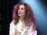 Spanish singer Rosario Flores attends the press conference to promote the Rosario Flores Tour at La Maraka Show Center in Mexico City, Mexic...