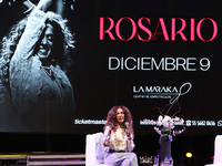 Spanish singer Rosario Flores attends the press conference to promote the Rosario Flores Tour at La Maraka Show Center in Mexico City, Mexic...