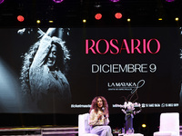 Spanish singer Rosario Flores attends the press conference to promote the Rosario Flores Tour at La Maraka Show Center in Mexico City, Mexic...