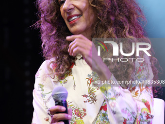 Spanish singer Rosario Flores attends the press conference to promote the Rosario Flores Tour at La Maraka Show Center in Mexico City, Mexic...