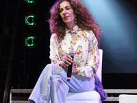 Spanish singer Rosario Flores attends the press conference to promote the Rosario Flores Tour at La Maraka Show Center in Mexico City, Mexic...