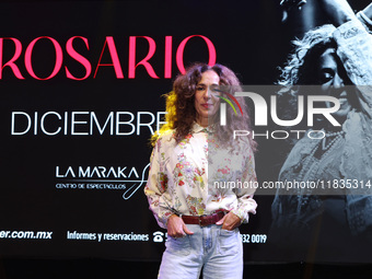 Spanish singer Rosario Flores attends the press conference to promote the Rosario Flores Tour at La Maraka Show Center in Mexico City, Mexic...