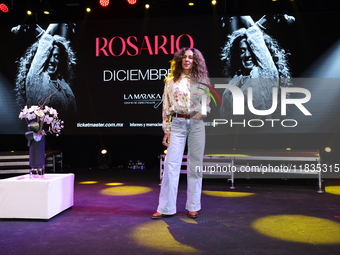 Spanish singer Rosario Flores attends the press conference to promote the Rosario Flores Tour at La Maraka Show Center in Mexico City, Mexic...