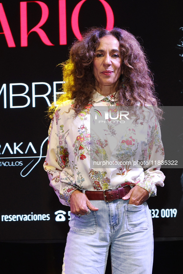 Spanish singer Rosario Flores attends the press conference to promote the Rosario Flores Tour at La Maraka Show Center in Mexico City, Mexic...