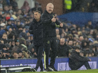 Everton F.C. manager Sean Dyche gesticulates during the Premier League match between Everton and Wolverhampton Wanderers at Goodison Park in...