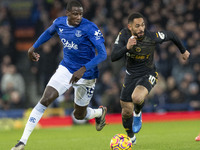 Abdoulaye Doucoure #16 of Everton F.C. is in action during the Premier League match between Everton and Wolverhampton Wanderers at Goodison...