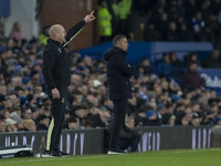 Everton F.C. manager Sean Dyche gesticulates during the Premier League match between Everton and Wolverhampton Wanderers at Goodison Park in...