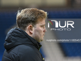 Interim Manager Tom Hounsell observes during the Sky Bet League 1 match between Peterborough United and Burton Albion at the Weston Homes St...