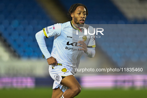 Rumarn Burrell of Burton Albion, 18, moves forward during the Sky Bet League 1 match between Peterborough United and Burton Albion at the We...