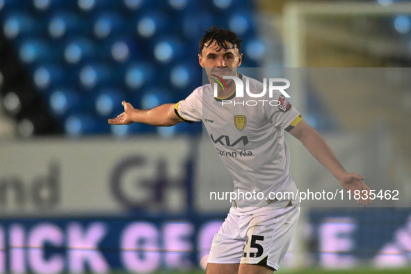 Ciaran Gilligan (25 Burton Albion) participates in the Sky Bet League 1 match between Peterborough United and Burton Albion at the Weston Ho...