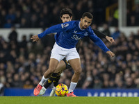 Iliman Ndiaye #10 of Everton F.C. plays during the Premier League match between Everton and Wolverhampton Wanderers at Goodison Park in Live...