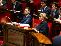 Laurent Saint-Martin, Minister attached to the Prime Minister responsible for the Budget and Public Accounts, and Nathalie Delattre, Ministe...