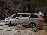 The first significant snowfall of the season occurs in Toronto, Ontario, Canada, on December 4, 2024. (