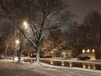 The first significant snowfall of the season occurs in Toronto, Ontario, Canada, on December 4, 2024. (