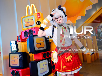 A view of the products from the collaboration between the game Zenless Zone Zero and McDonald's in Shanghai, China, on December 5, 2024. (