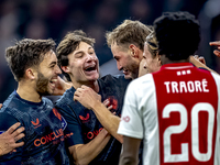 FC Utrecht forward David Min celebrates the goal during the match between Ajax and Utrecht at the Johan Cruijff ArenA for the Dutch Eredivis...