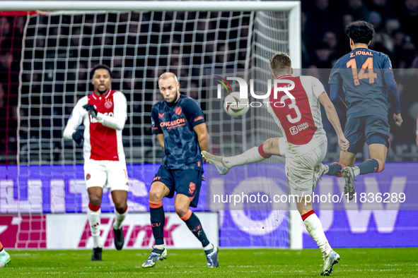 AFC Ajax Amsterdam defender Anton Gaaei scores to make it 1-1 during the match between Ajax and Utrecht at the Johan Cruijff ArenA for the D...