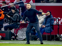 AFC Ajax Amsterdam trainer Francesco Farioli is present during the match between Ajax and Utrecht at the Johan Cruijff ArenA for the Dutch E...