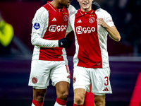 AFC Ajax Amsterdam defender Anton Gaaei scores to make it 1-1 and celebrates the goal during the match between Ajax and Utrecht at the Johan...