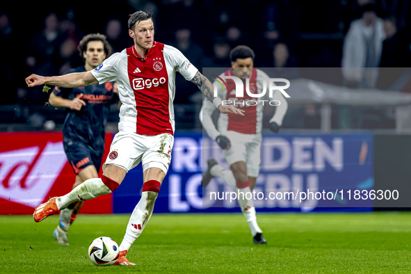 AFC Ajax Amsterdam forward Wout Weghorst participates in the match between Ajax and Utrecht at the Johan Cruijff ArenA for the Dutch Eredivi...