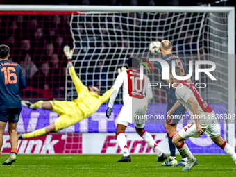 AFC Ajax Amsterdam defender Anton Gaaei scores to make it 1-1 during the match between Ajax and Utrecht at the Johan Cruijff ArenA for the D...