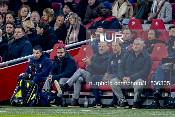 FC Utrecht trainer Ron Jans is present during the match between Ajax and Utrecht at the Johan Cruijff ArenA for the Dutch Eredivisie season...