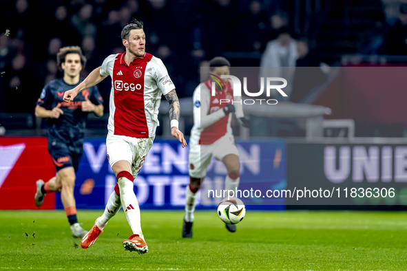 AFC Ajax Amsterdam forward Wout Weghorst participates in the match between Ajax and Utrecht at the Johan Cruijff ArenA for the Dutch Eredivi...