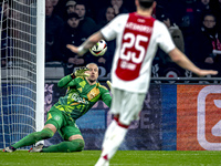 AFC Ajax Amsterdam goalkeeper Remko Pasveer participates in the match between Ajax and Utrecht at the Johan Cruijff ArenA for the Dutch Ered...