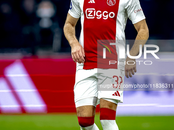 AFC Ajax Amsterdam defender Josip Sutalo participates in the match between Ajax and Utrecht at the Johan Cruijff ArenA for the Dutch Eredivi...