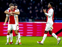 AFC Ajax Amsterdam defender Anton Gaaei scores to make it 1-1 and celebrates the goal during the match between Ajax and Utrecht at the Johan...