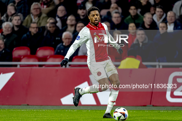 AFC Ajax Amsterdam forward Chuba Akpom plays during the match between Ajax and Utrecht at the Johan Cruijff ArenA for the Dutch Eredivisie s...