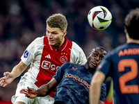 AFC Ajax Amsterdam defender Anton Gaaei and FC Utrecht midfielder Taylor Booth participate in the match between Ajax and Utrecht at the Joha...