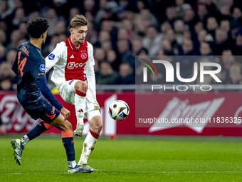 AFC Ajax Amsterdam midfielder Kenneth Taylor plays during the match between Ajax and Utrecht at the Johan Cruijff ArenA for the Dutch Erediv...