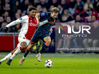 AFC Ajax Amsterdam forward Chuba Akpom plays during the match between Ajax and Utrecht at the Johan Cruijff ArenA for the Dutch Eredivisie s...