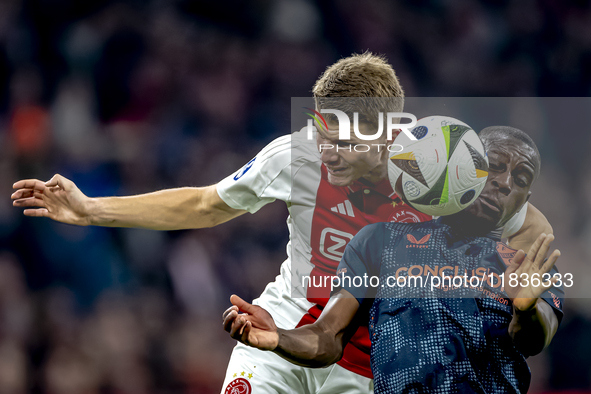 AFC Ajax Amsterdam defender Anton Gaaei and FC Utrecht midfielder Taylor Booth participate in the match between Ajax and Utrecht at the Joha...