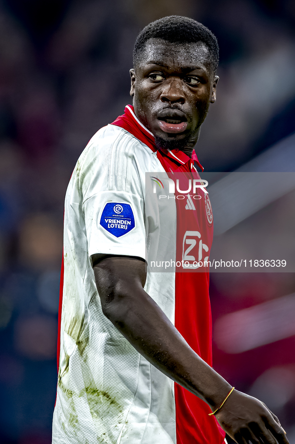 AFC Ajax Amsterdam forward Brian Brobbey participates in the match between Ajax and Utrecht at the Johan Cruijff ArenA for the Dutch Eredivi...