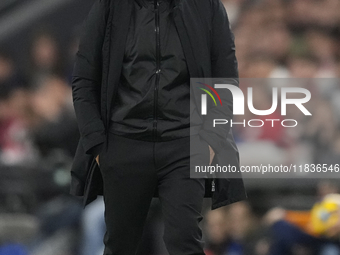 Ernesto Valverde head coach of Athletic Club during the La Liga match between Athletic Club and Real Madrid CF at Estadio de San Mames on De...