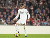 Raul Asencio centre-back of Real Madrid and Spain during the La Liga match between Athletic Club and Real Madrid CF at Estadio de San Mames...