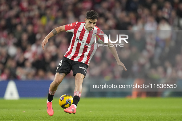 Benat Prados central midfield of Athletic Club and Spain during the La Liga match between Athletic Club and Real Madrid CF at Estadio de San...