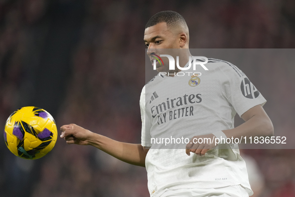 Kylian Mbappe centre-forward of Real Madrid and France during the La Liga match between Athletic Club and Real Madrid CF at Estadio de San M...