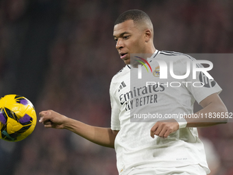 Kylian Mbappe centre-forward of Real Madrid and France during the La Liga match between Athletic Club and Real Madrid CF at Estadio de San M...